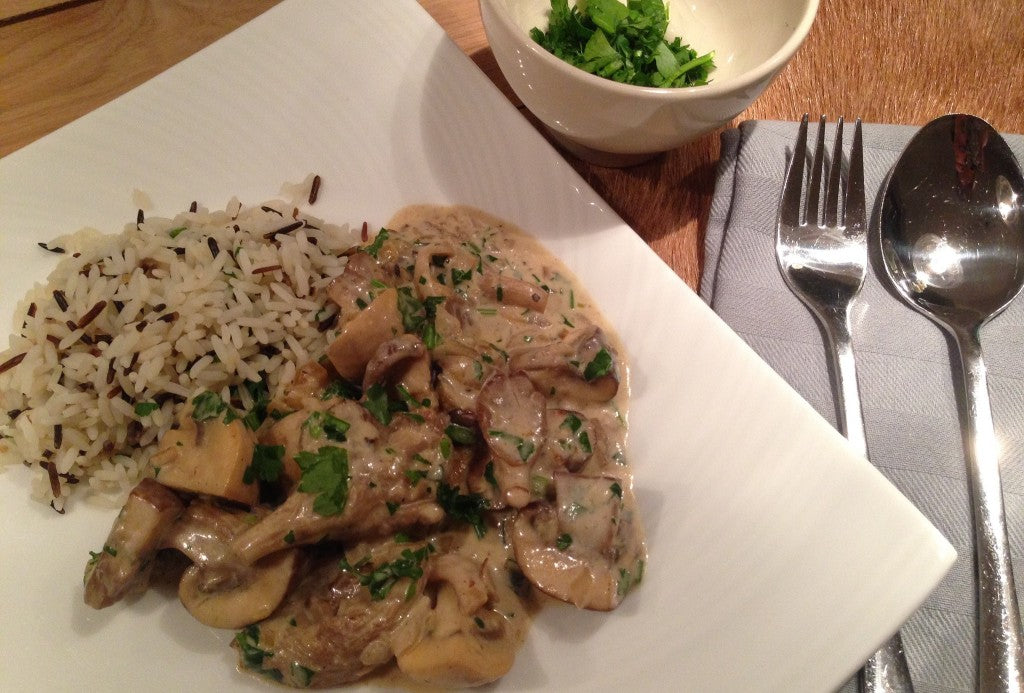 Ein cremiger, vegetarischer Klassiker mit Champignons und Wildreis