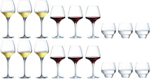 Chef &amp; Sommelier Weinglas-Set Open Up (Rotweingläser &amp; Weißweingläser &amp; Wassergläser) – 18-teiliges Set – 6 Rotweingläser, 6 Weißweingläser und 6 Wassergläser