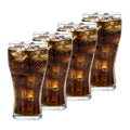 Coca Cola Gläser - Longdrinkgläser - Erfrischungsgetränkgläser - Transparent 370 ml - 4 Stück