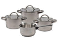 Cookinglife Topfset 4-teilig Edelstahl - Kochtopf ø 16, 18, 20 cm & Stielkasserolle ø 16 cm - geeignet für alle Wärmequellen