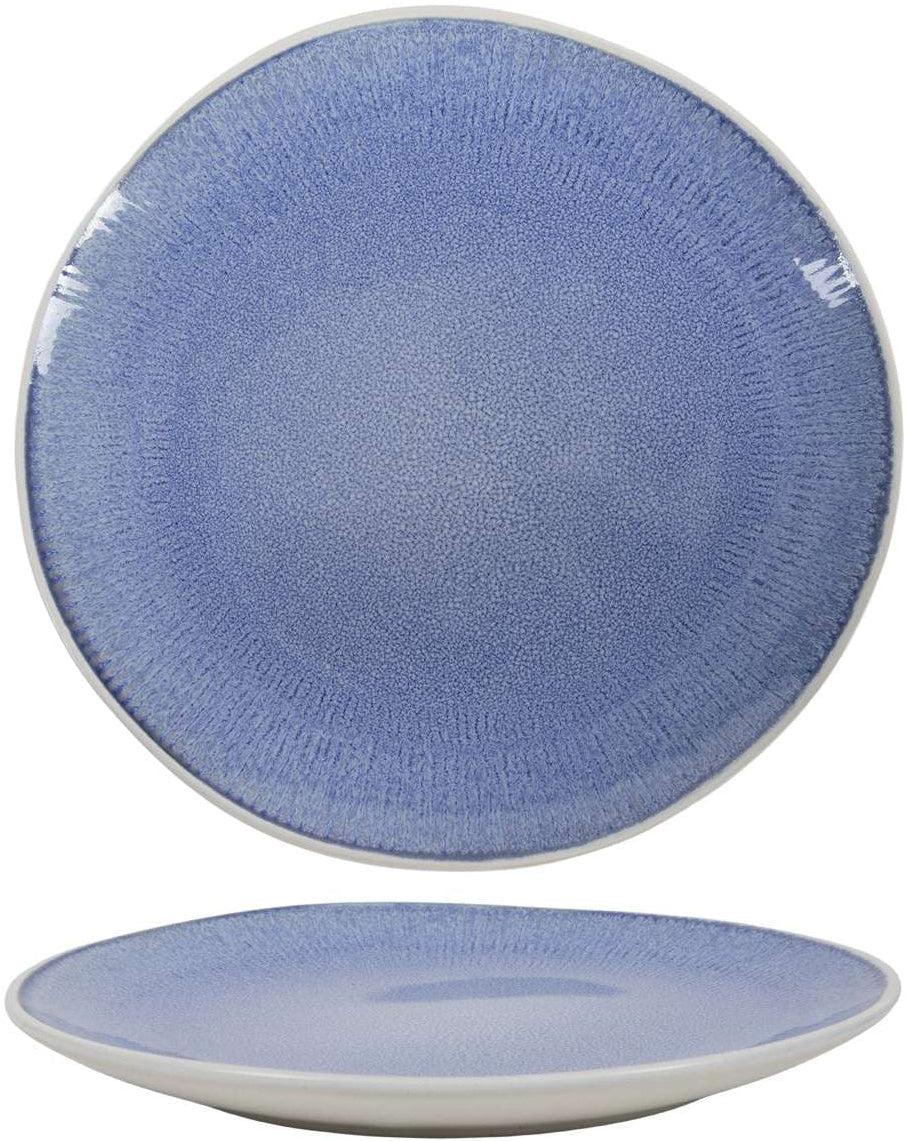 Cookinglife Geschirrset Nola Blau 18-teilig / 6 Personen - 6 Speiseteller, 6 Frühstücksteller und 6 Schalen