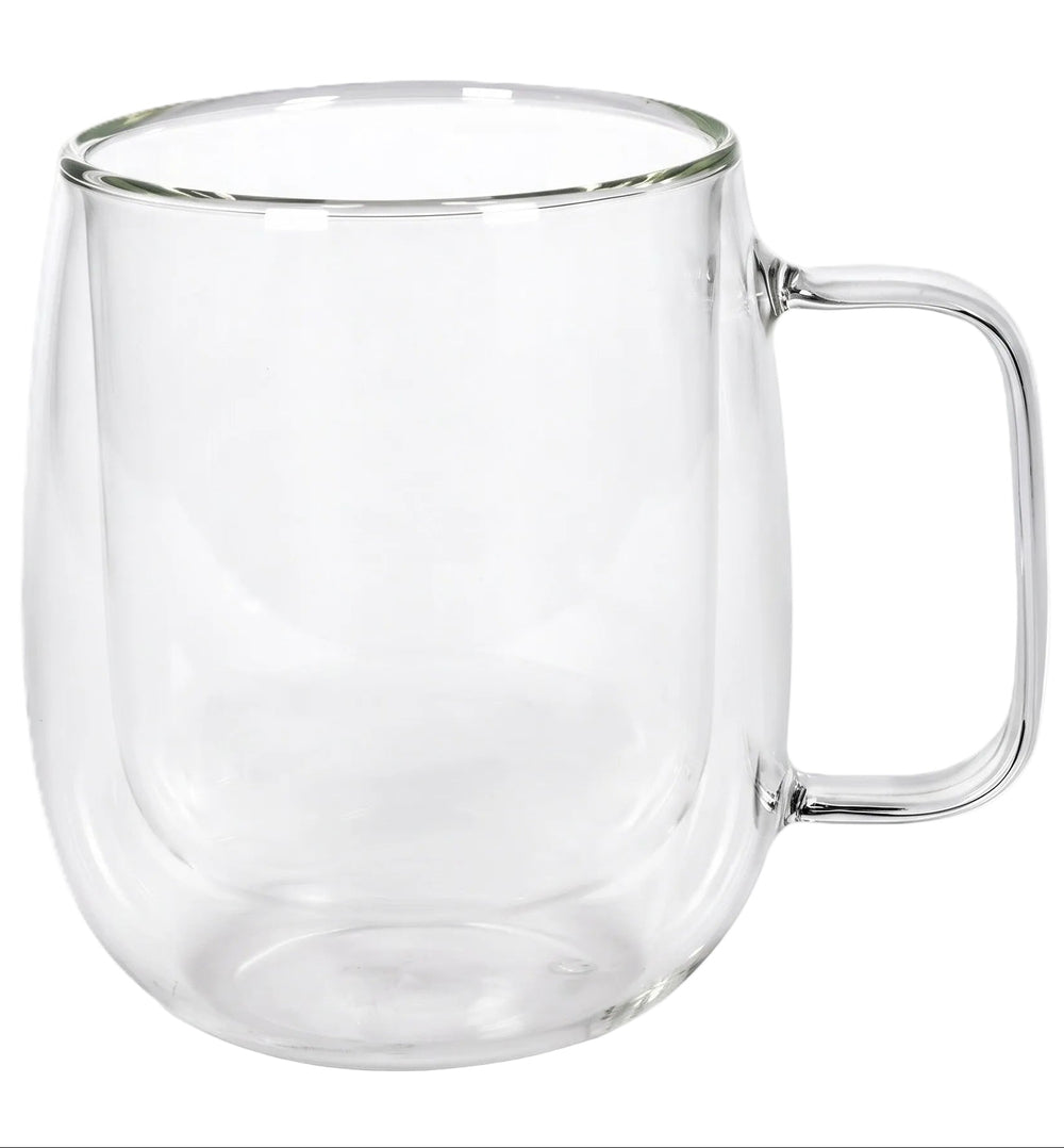 Cookinglife Doppelwandige Latte Macchiato- / Teegläser mit Henkel - 400 ml - 2 Stück