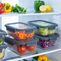 Cookinglife Glas Vorratsdosen Boro Lines 1 Liter - 2 Stück
