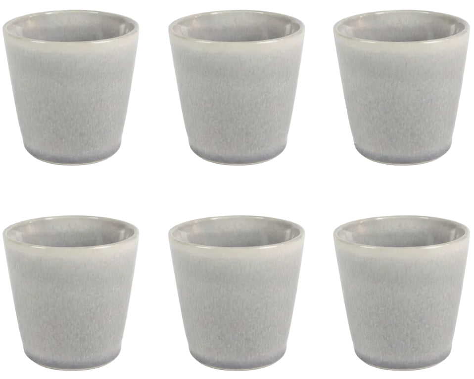 Cookinglife Kaffeetassen / Senseo Tassen – Breeze Grau – 200 ml – 6 Stück