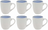 Cookinglife Kaffeetassen Nola Blau 330 ml – 6 Stück