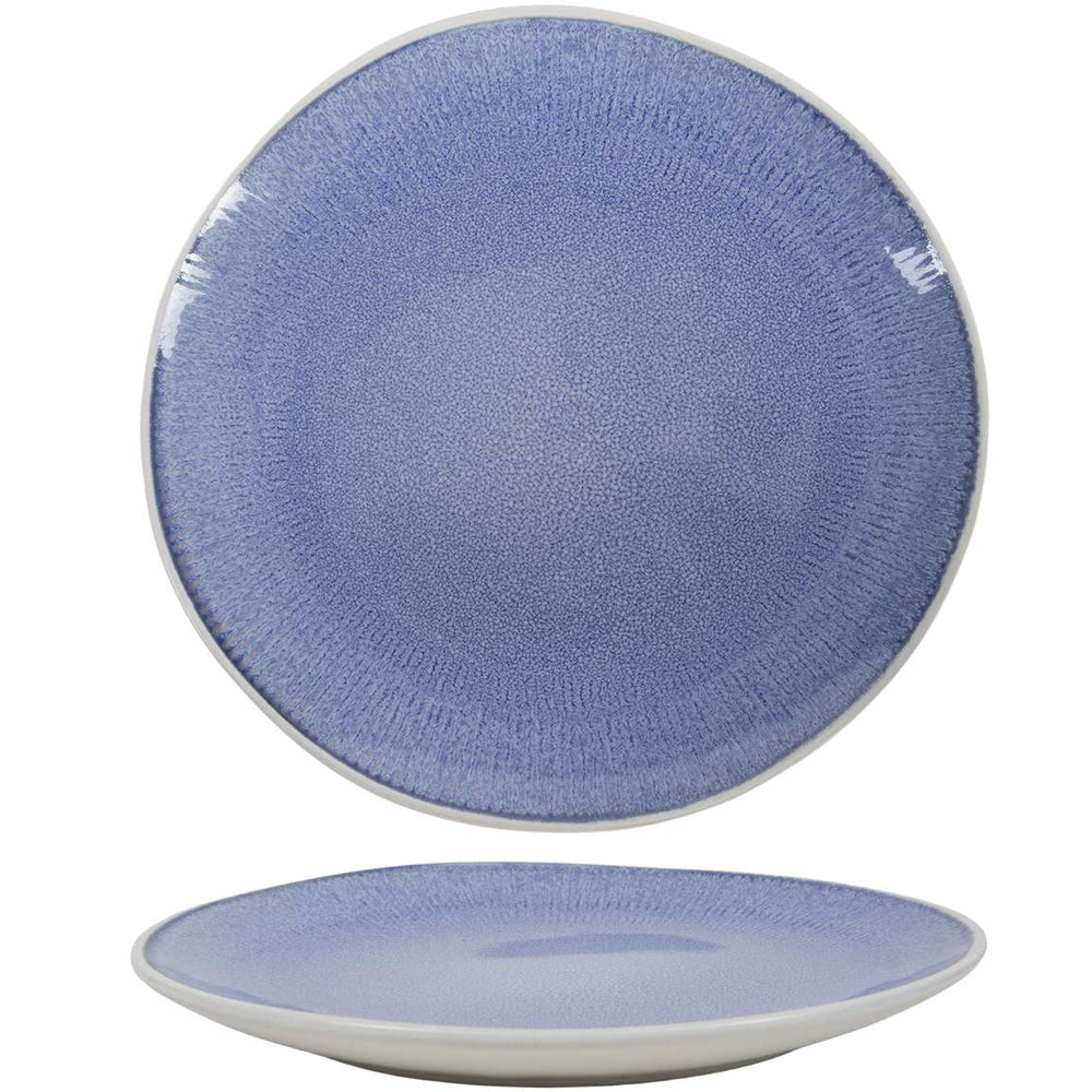 Cookinglife Geschirrset Nola Blau 18-teilig / 6 Personen - 6 Speiseteller, 6 Frühstücksteller und 6 Schalen