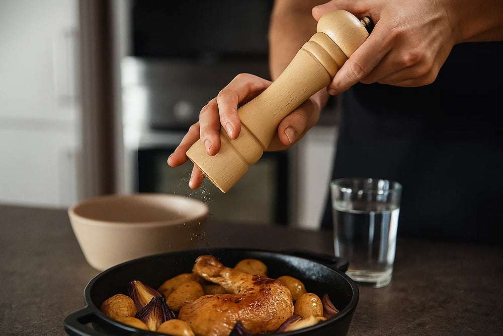 Cookinglife Salzmühle Rocca Natur - Keramische Mahlwerk - 21,5 cm