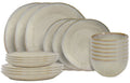 Cookinglife Geschirrset Linen Beige 18-teilig / 6 Personen - 6 Speiseteller, 6 Frühstücksteller und 6 Schalen