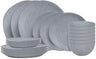 Cookinglife Geschirrset Linen Grey 18-teilig / 6 Personen - 6 Speiseteller, 6 Frühstücksteller und 6 Schalen