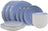 Cookinglife Geschirrset Nola Blau 18-teilig / 6 Personen - 6 Speiseteller, 6 Frühstücksteller und 6 Schalen