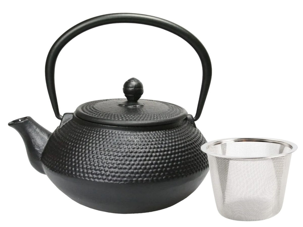 Cookinglife Teekanne Arare mit Edelstahlfilter - Gusseisen Schwarz - 800 ml