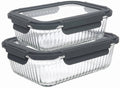 Cookinglife Glas Vorratsdosen Boro Lines 1 Liter + 1.5 Liter - 2 Stück