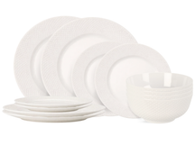 Cookinglife Geschirrset CampVibe - Kunststoff 12-teilig / 4 Personen - 4 Dinner-Teller, 4 Frühstücksteller und 4 Schalen