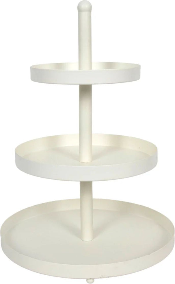 Cookinglife Etagère Metall creme ø 15, 20 & 25 cm - 3-stufig - 35 cm hoch