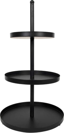 Cookinglife Etagère Metall schwarz ø 20, 25 & 30 cm - 3-stufig - 55 cm hoch