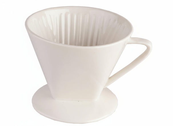 Cookinglife Kaffeefilterhalter Barista Porzellan - Größe 4