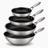 Cookinglife Pfannenset HexaCook Hybride Pfanne 4-teilig - Wok ø 28 cm + Bratpfanne ø 20, 24 & 28 cm - NON STICK - geeignet für alle Wärmequellen - keramische Antihaftbeschichtung
