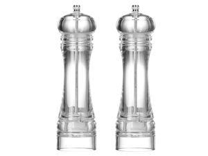 Cookinglife Pfeffer- und Salzmühle Set Rocca Transparent - 21,5 cm