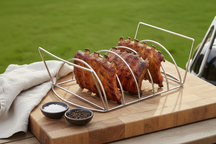 Cookinglife BBQ Sparerib Rack Fire & Flavour - Hitzebeständiger Stahl - Grillen von Fleisch und Geflügel