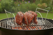 Cookinglife BBQ Sparerib Rack Fire & Flavour - Hitzebeständiger Stahl - Grillen von Fleisch und Geflügel