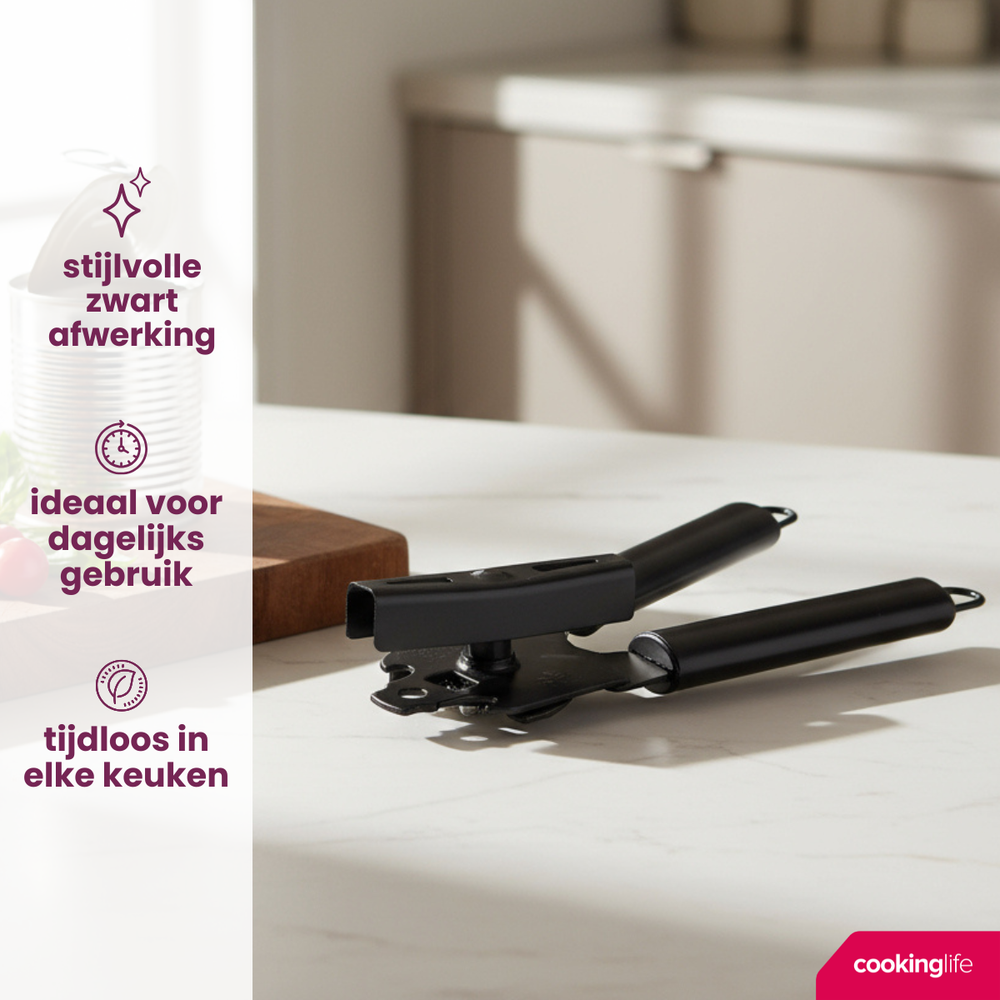 Cookinglife Dosenöffner Schwarz 22 cm
