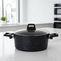 Cookinglife Kochtopf Alu Black Speckle 22 cm 3,5 L - Schmortopf - Induktion