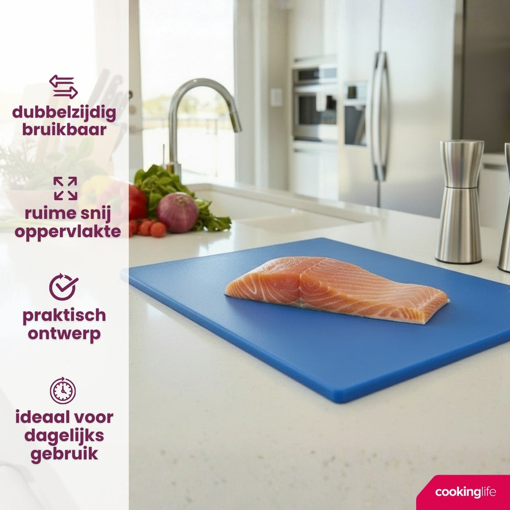 Cookinglife Schneidebrett HACCP Blau 45 x 30 cm - für Fisch