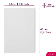 Cookinglife Schneidebrett HACCP Weiß 45 x 30 cm - für Milchprodukte & Brot