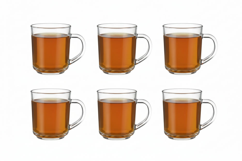 Cookinglife Teegläser 220 ml Klarglas - 6er-Set für Heißgetränke