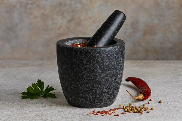 Cookinglife Mörser Granit Schwarz ø 13 cm