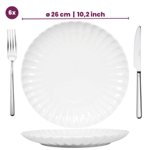 Cookinglife Geschirrset Cardida Off White 18-teilig / 6 Personen - 6 Speiseteller, 6 Frühstücksteller und 6 Schalen