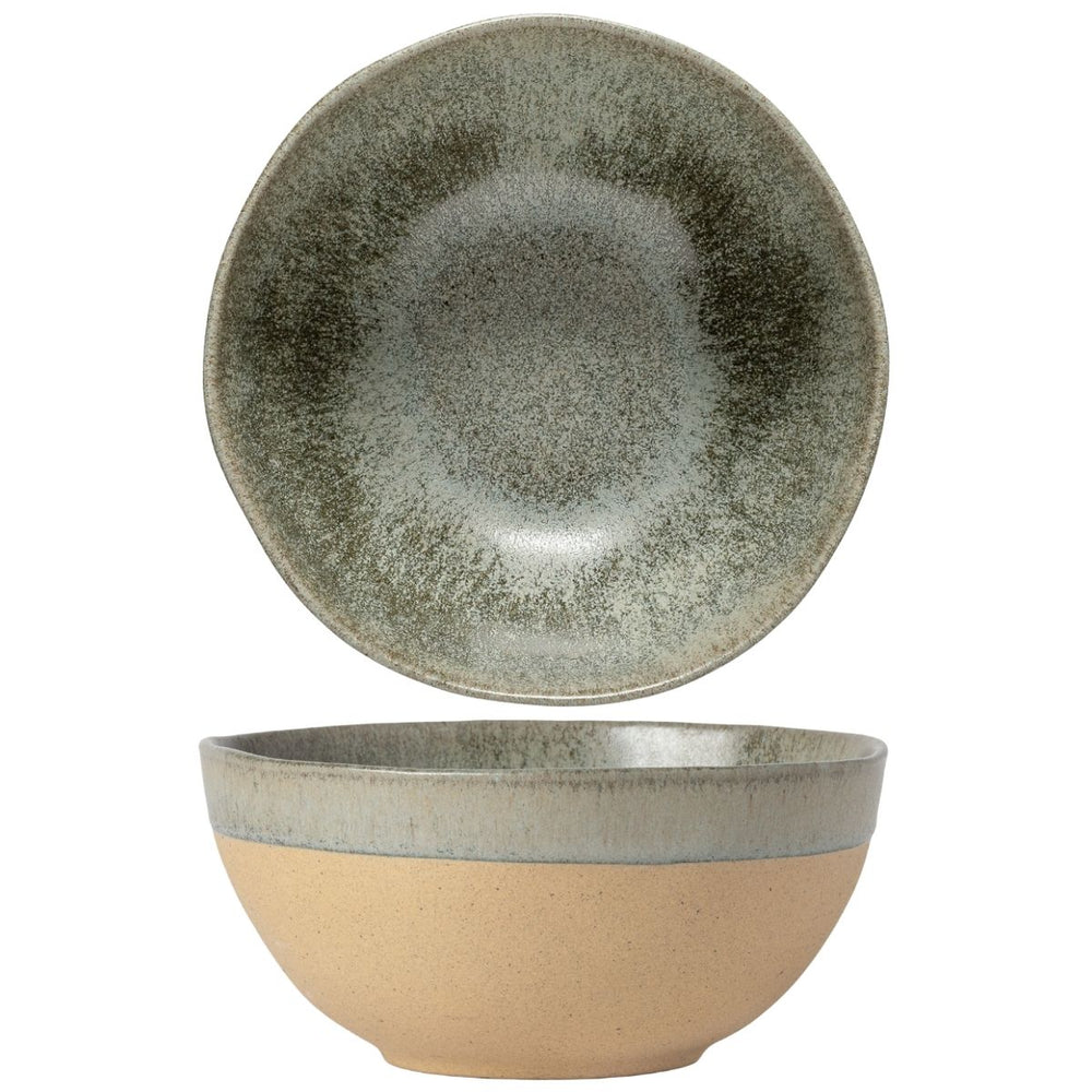 Costa Nova Geschirrset Arenito Sage Green 18-teilig / 6 Personen - 6 Speiseteller, 6 Frühstücksteller & 6 Schalen