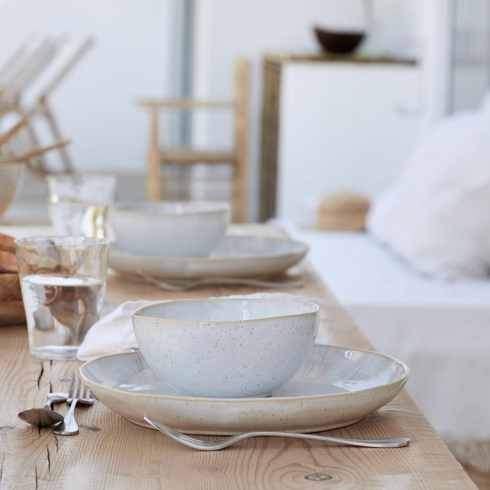 Costa Nova Geschirrset Casafina Eivissa Sand Beige 18-teilig / 6 Personen - 6 Speiseteller, 6 Frühstücksteller & 6 Schalen