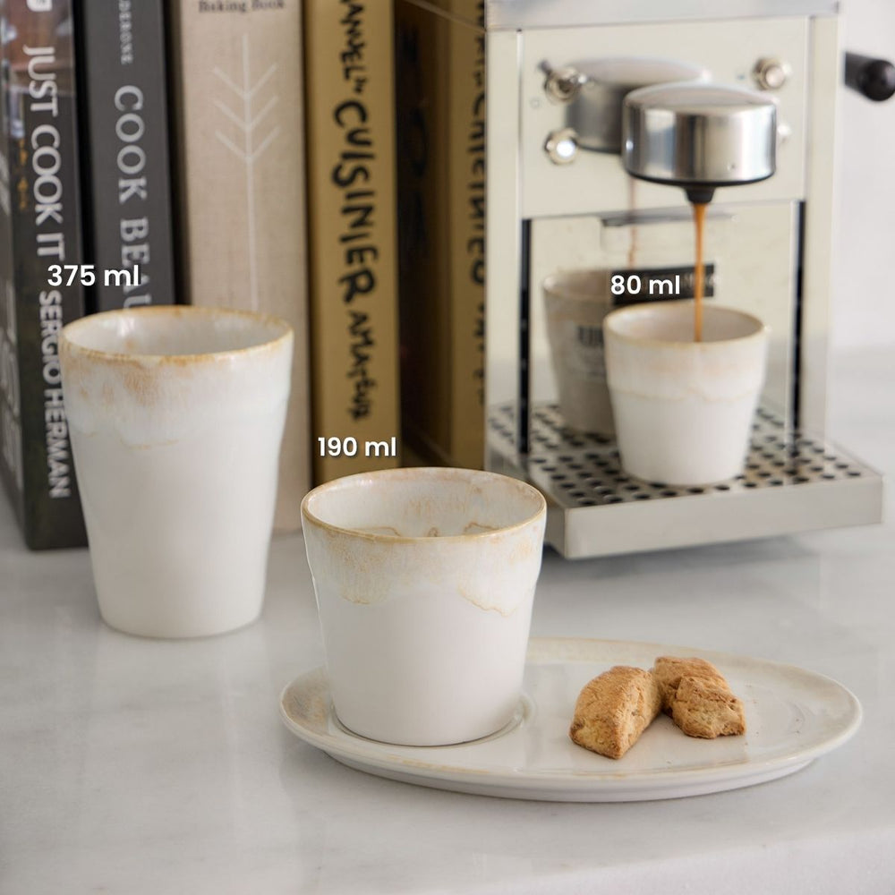 Costa Nova Espresso Tassen Grespresso White 80 ml - 8 Stück - Geschenkbox