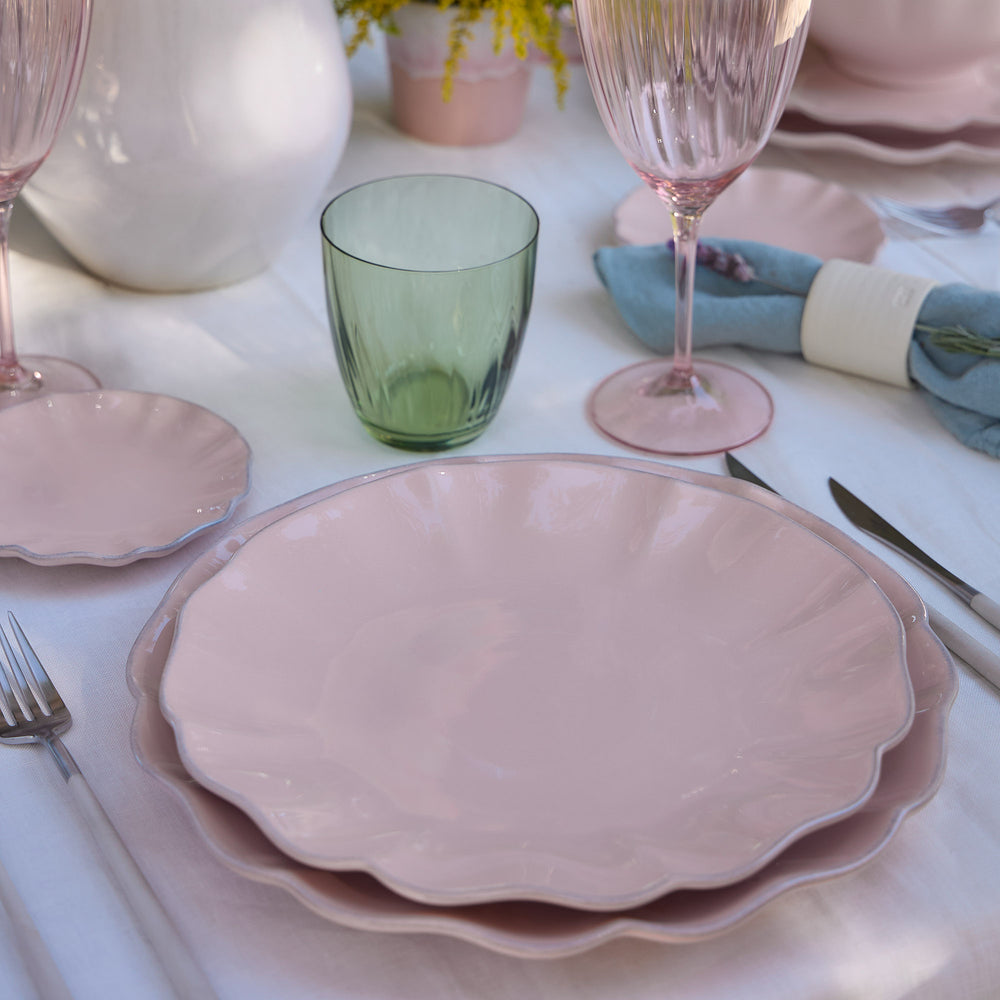 Costa Nova Geschirrset Rosa Rosé Pink 18-teilig / 6 Personen - 6 Speiseteller, 6 Frühstücksteller & 6 Suppenteller