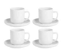 Cosy & Trendy Espressotassen und Untertassen Moon White 90 ml - 4 Stück