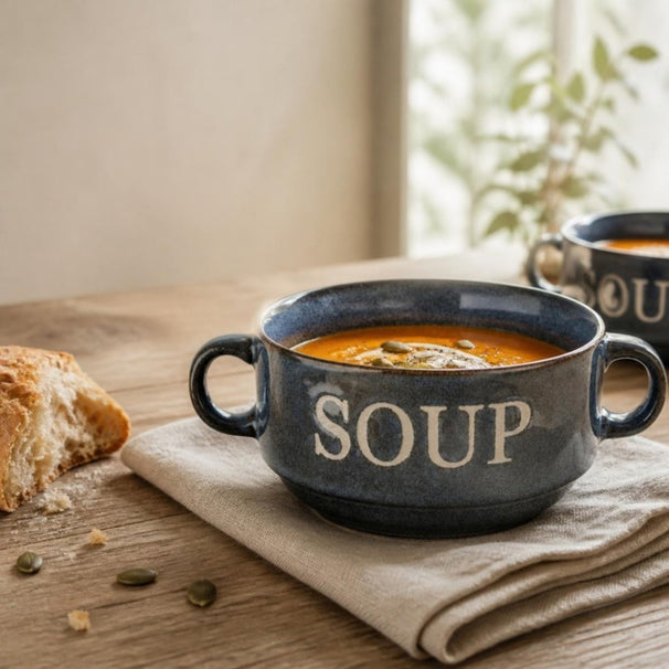 Cosy & Trendy Suppenschalen / Schalen Soup Blau ø 12 cm / 450 ml - 4 Stück