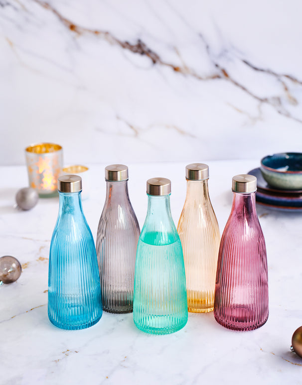 Cosy & Trendy Wasserkaraffe Atla mit Edelstahlverschluss – Glas – Mineralgrün – 1 Liter