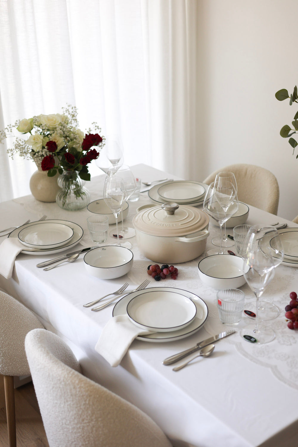 Cosy & Trendy Geschirrset Renee 18-teilig / 6 Personen - 6 Speiseteller, 6 Frühstücksteller und 6 Schalen