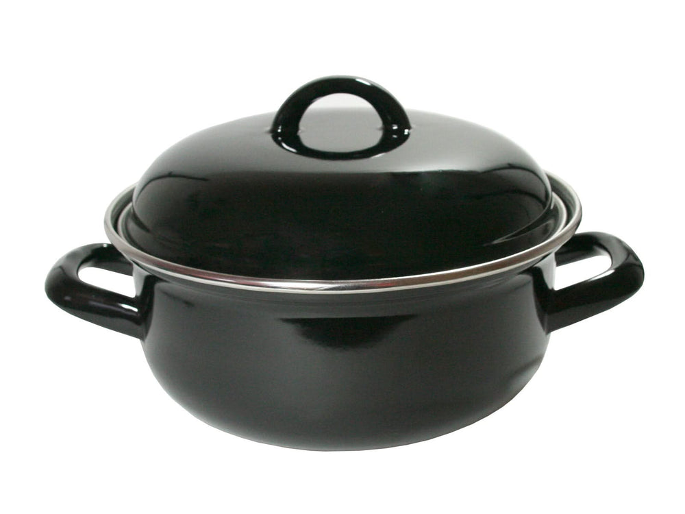 Cookinglife Bratpfanne mit Deckel - Emaille - Cooking - ø 26 cm / 5 Liter - emaillierte Antihaftbeschichtung
