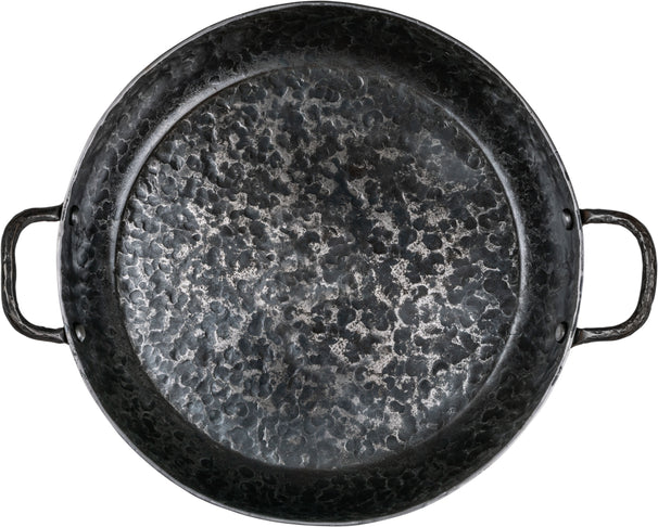 Forged Bratpfanne Carbonstahl mit zwei Griffen Ø 24 cm – geeignet für alle Wärmequellen – geeignet für BBQ