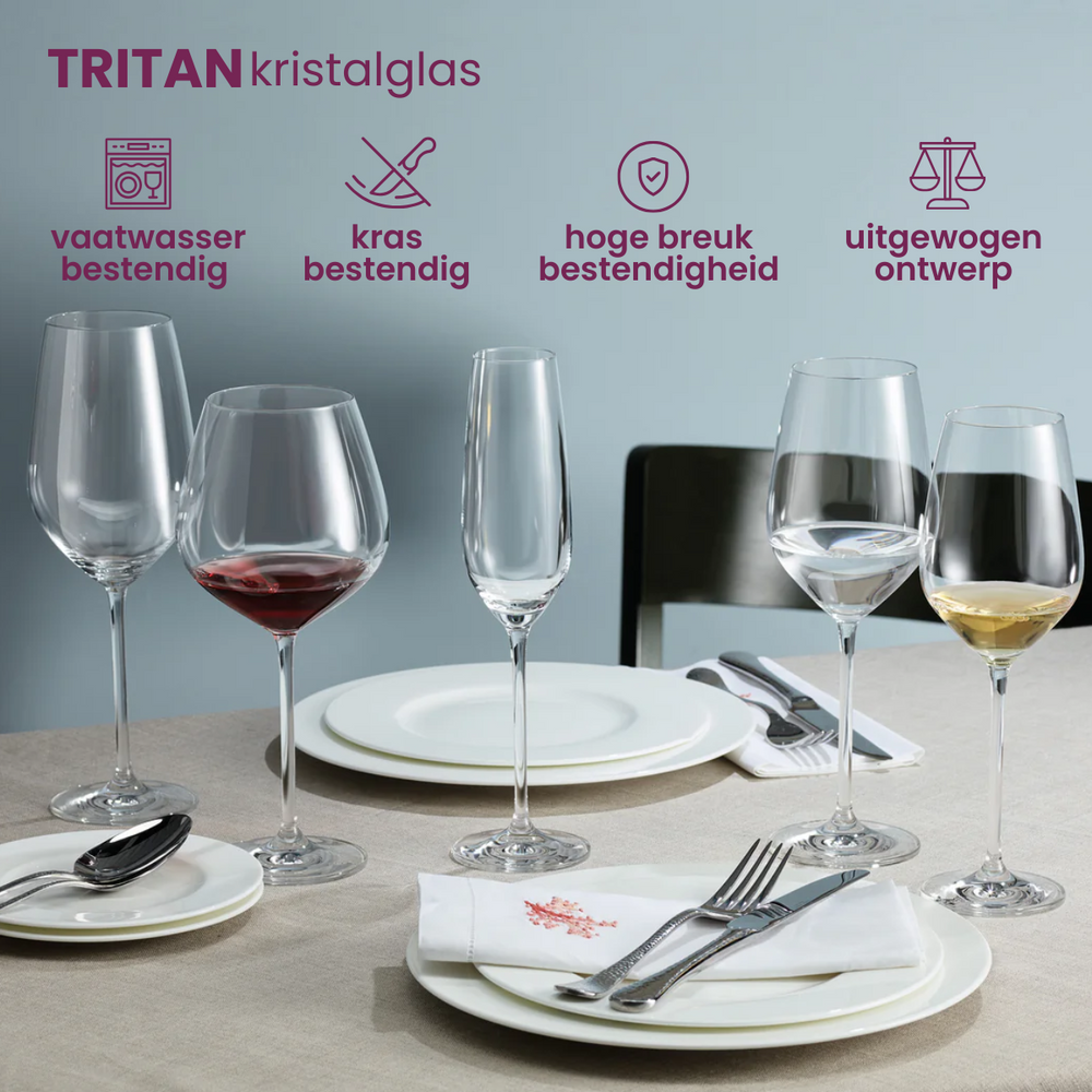 Schott Zwiesel Weingläser-Set Fortissimo 12-teilig - Weißweingläser, Rotweingläser & Burgundergläser