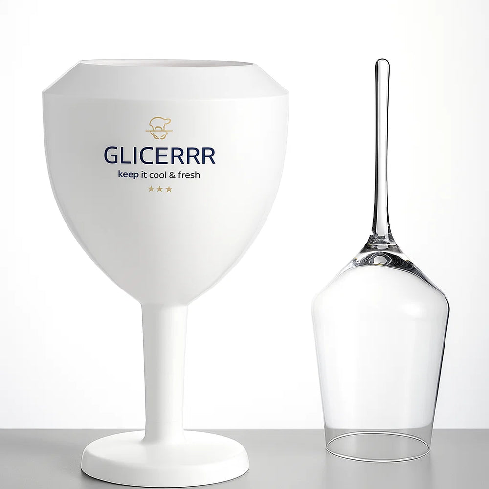 GLICERRR Weinglaskühler- und Halterset + Glas - 2-teilig