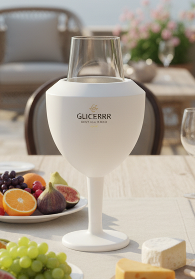 GLICERRR Weinglaskühler- und Halterset + Glas
