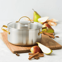 GreenPan Topfset Padova Reserve 3-teilig - Triply Edelstahl - Kochtöpfe ø 20, 24 cm, Stieltopf ø 18 cm