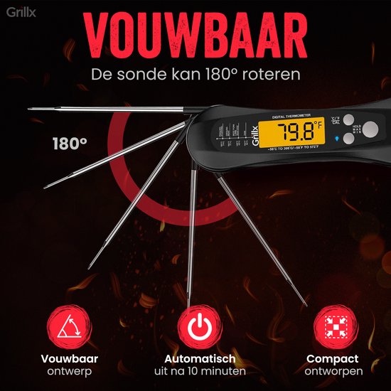 GrillX BBQ Fleischthermometer - BBQ Thermometer