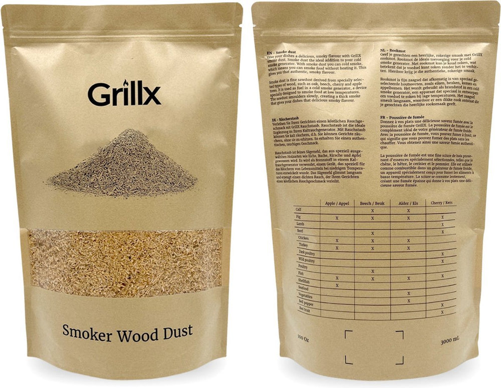 Grillx Räuchmotte Rotwein - Für Kalträuchern - 3000 ml