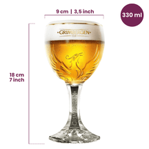 Grimbergen Bierglas mit Fuß 330 ml - 2 Stück