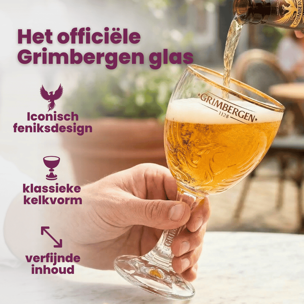 Grimbergen Bierglas mit Fuß 330 ml - 2 Stück
