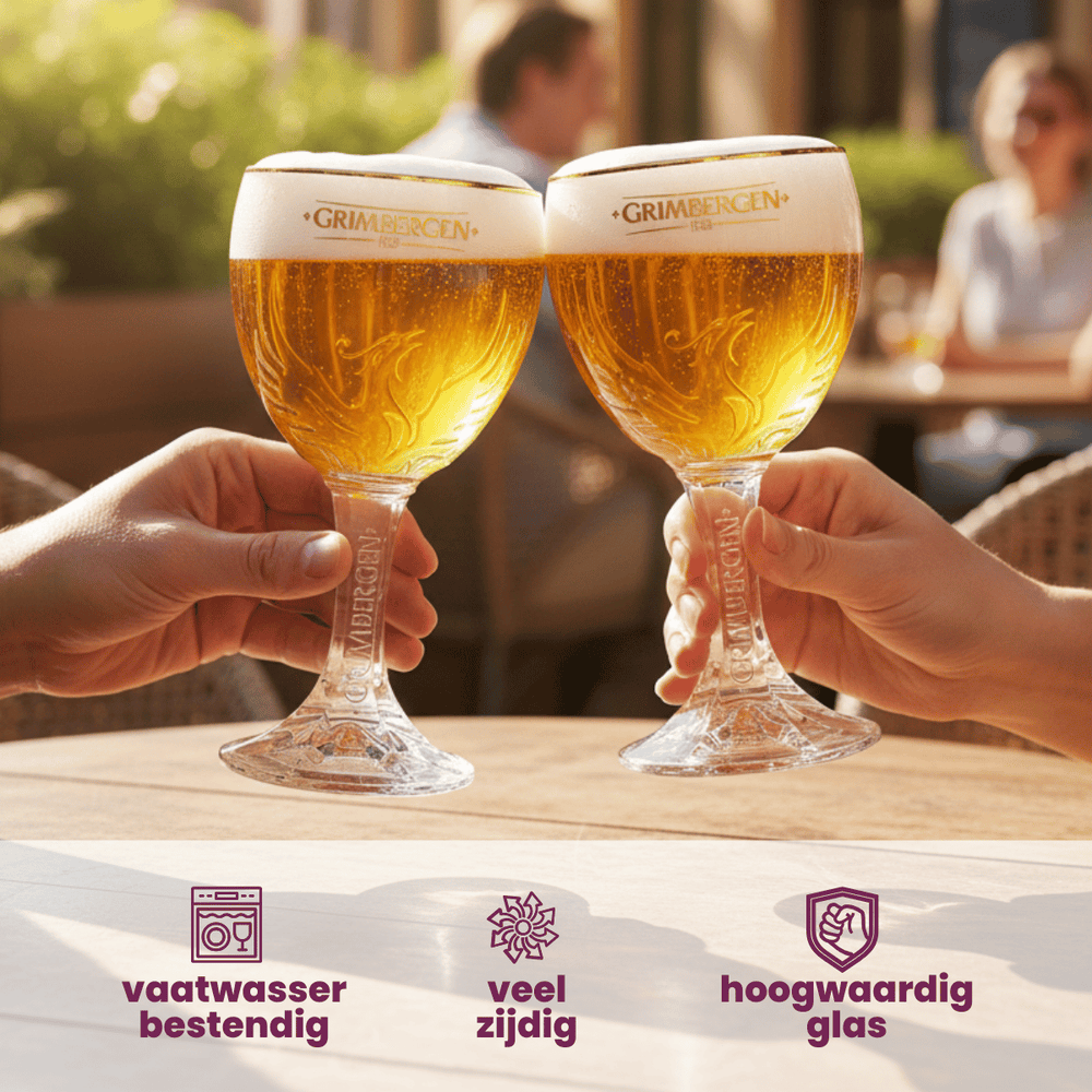 Grimbergen Bierglas mit Fuß 330 ml - 2 Stück